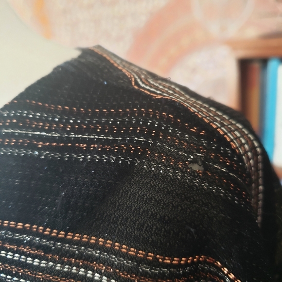 S vintage 70's/80's sparkly black disco dress w/tie - Picture 4 of 7